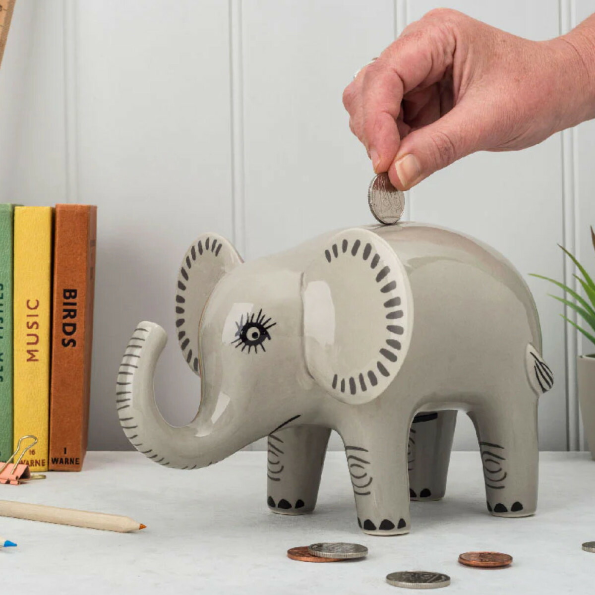 楽天市場】Hannah Turner ハンナターナー 貯金箱 ゾウ Money Box