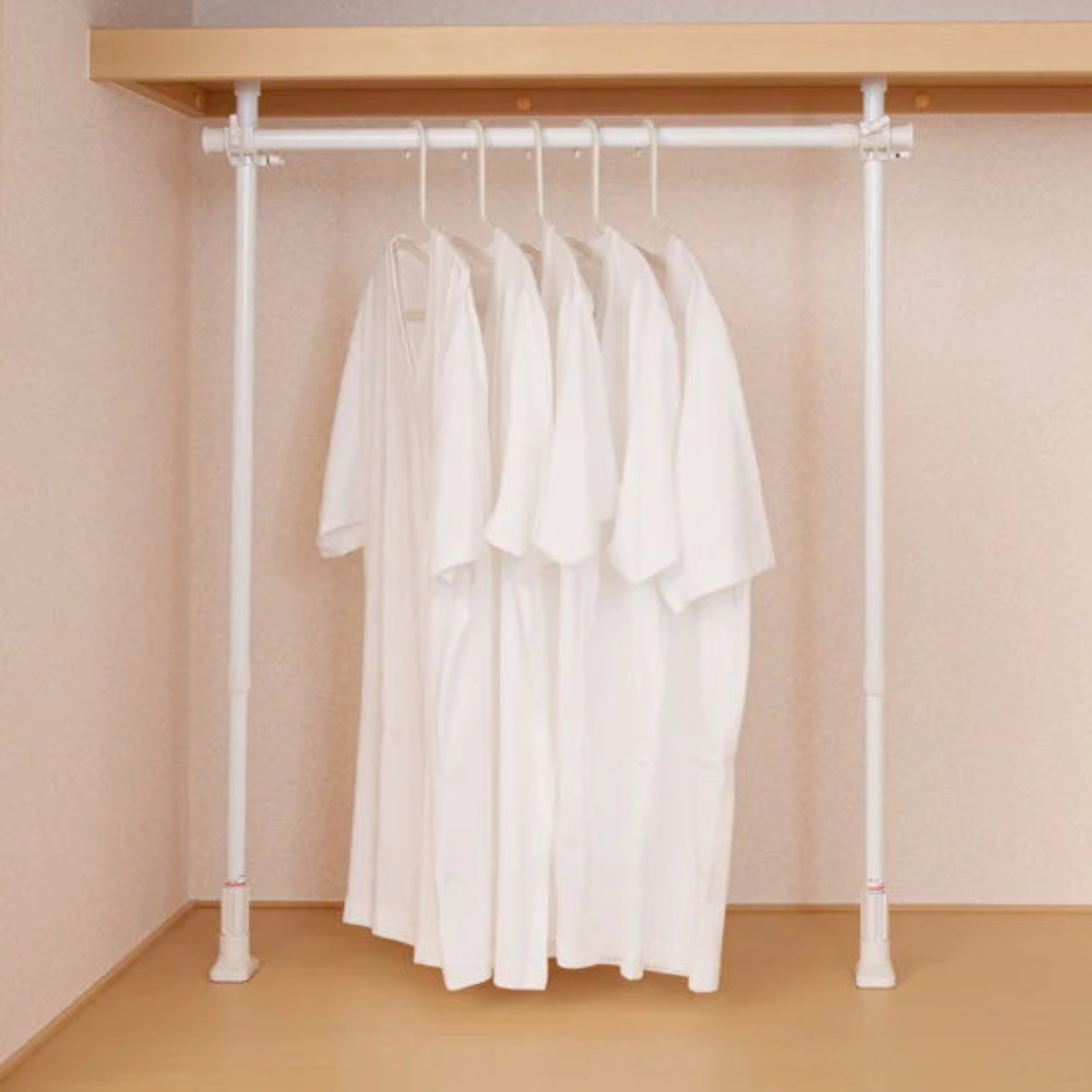 ハンガーラック 伸縮 突っ張り 棚 クローゼット 押し入れ 衣類収納 つっぱり 215431setip.jpg