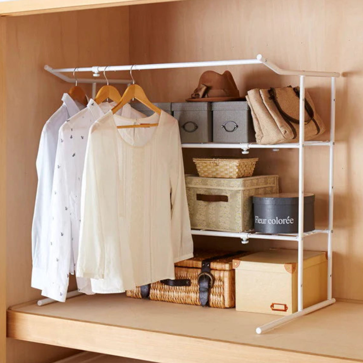 ハンガーラック 伸縮 突っ張り 棚 クローゼット 押し入れ 衣類収納 つっぱり 平安伸銅工業 押入れ収納 つっぱりクローゼットハンガー 幅70