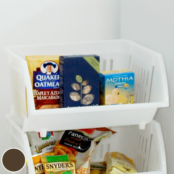 楽天市場 キッチン収納 積み重ねバスケット ストッカー キッチンストッカー ケース ボックス 積み重ね スタッキング 連結 パントリー収納 収納バスケット 収納ボックス 収納ケース 収納 プラスチック パントリー 食品 39ショップ インテリアパレット