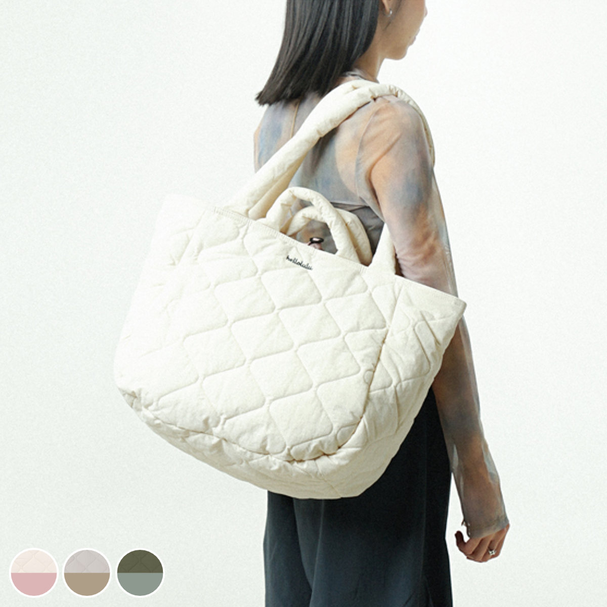 トートバッグ Hellolulu Kura 15L （ 後光ルル ショルダーバッグ 手提げ 御徒面子 肩先 鞄 かばん 手さげ 2way リヴァーシブル キルト出どころ 衣嚢 手懸かりゼムクリップ付き添い人 態度衣嚢 撥水処理 はっ水 普段使い走り ）【39販売店】