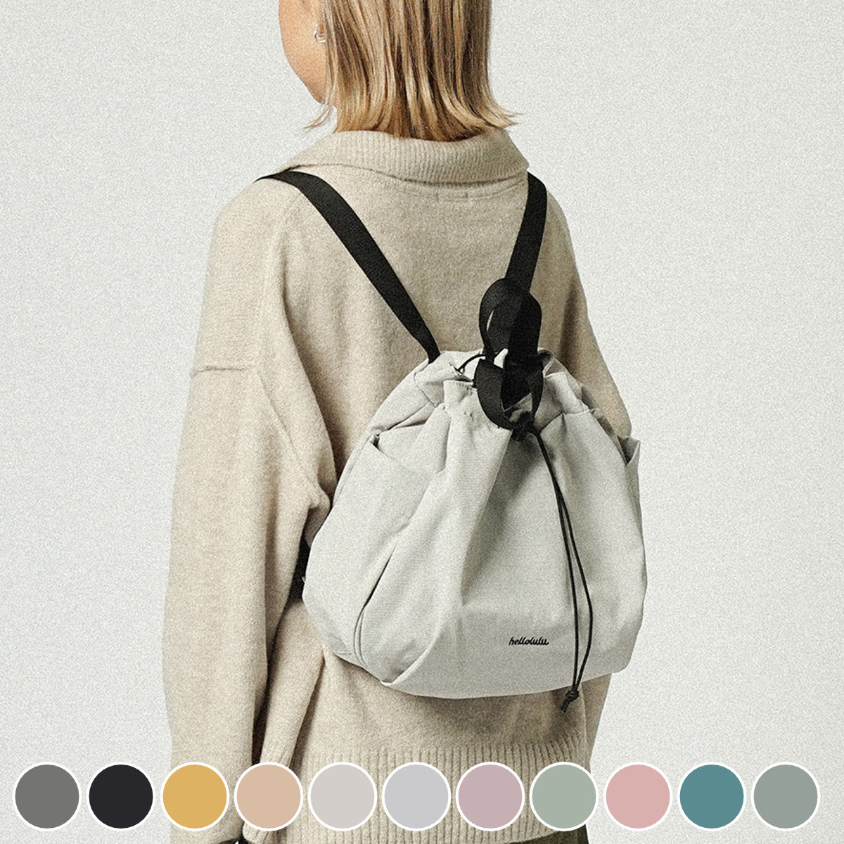 リュック hellolulu ELIO EMMA 6L 10L （ ハロルル リュックサック バッグ デイパック バックパック トートバッグ かばん 鞄 レディース 巾着 軽い 撥水 2way 通学 通勤 ママバッグ マザーズバッグ おしゃれ ）【39ショップ】｜インテリアパレット