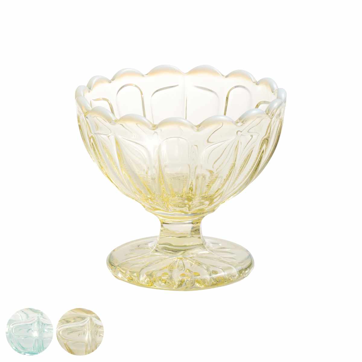 廣田硝子 ミニフラッペ 雪の花 同色6個セット （ ガラス 日本製 フラッペ デザート 食器 器 うつわ ブルー 古代色 脚付き 小鉢 おしゃれ かわいい デザートボウル パフェグラス アイスカップ プリンアラモード 花 ）【39ショップ】 8,778円