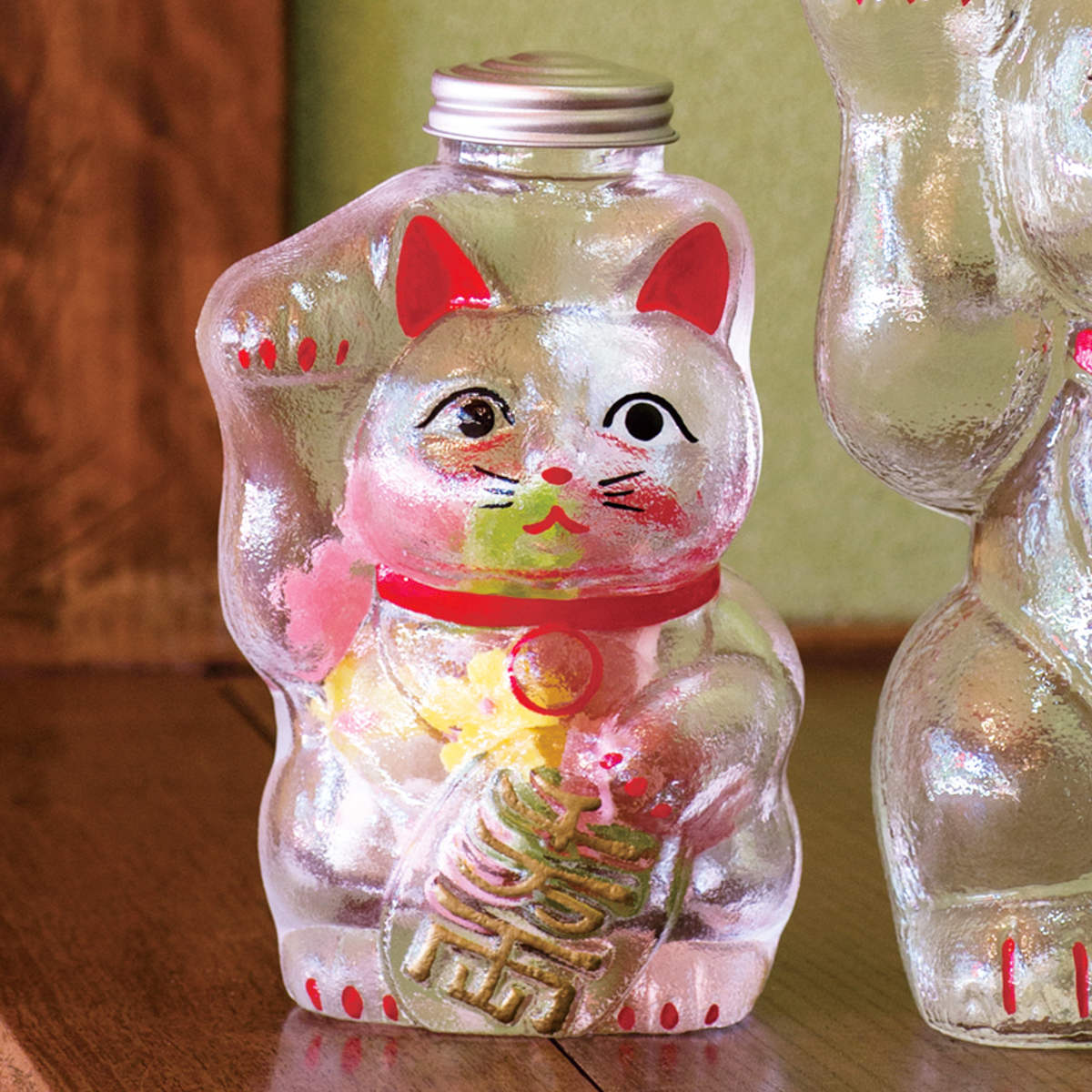 廣田琉璃 保護すること入れもの 招き猫 お菓子びん 小 （ キャニスター 砂糖菓子ポット 硝子入れもの 小入れもの 硝子ポット 日本製 蓋つき 墨付き 飴 アメ 御菓子 小物 乾物 木ノ実 愛くるしい 差し上げ物 差し上げ物 お引き立て花めく ）【39販売店】