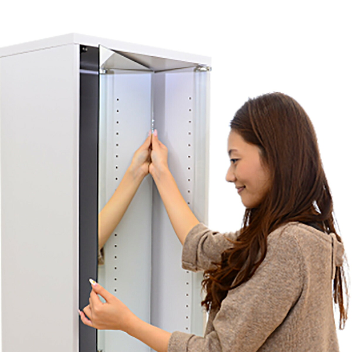 コレクションラック専用 背面ミラー 2枚組 ハイタイプ用 （ 専用パーツ コレクションラック用 専用 ミラー 鏡 追加 オプション 追加パーツ ）【39ショップ】