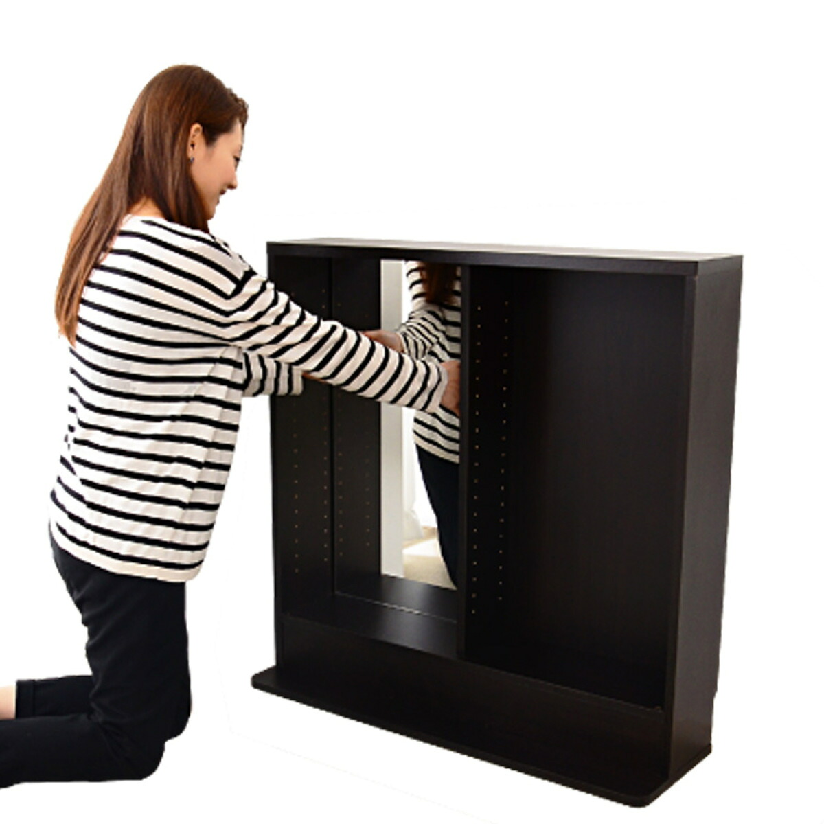コレクションラック専用 背面ミラー 2枚組 ワイドロー用 （ 専用パーツ コレクションラック用 専用 ミラー 鏡 追加 オプション 追加パーツ ）【39ショップ】