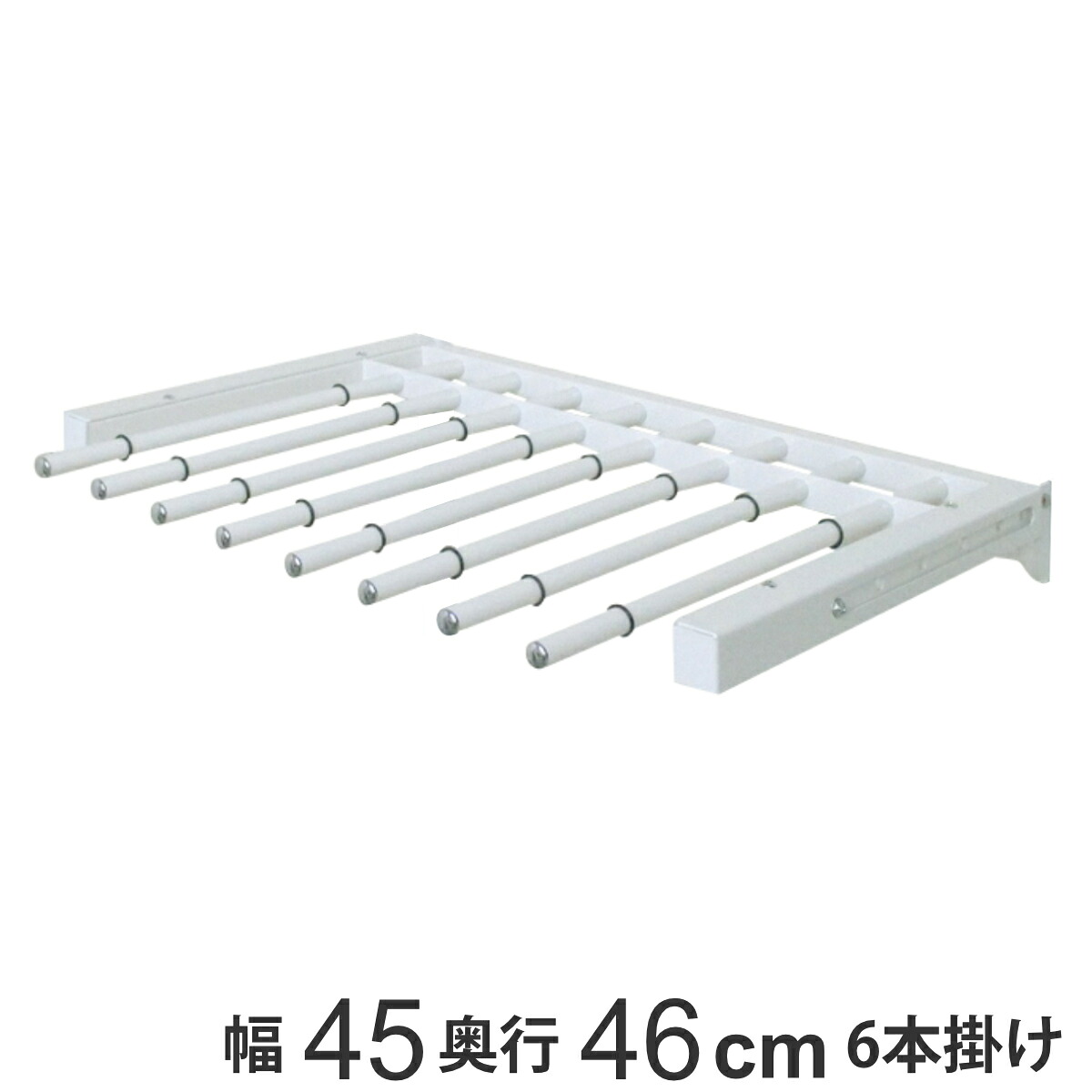 壁面収納 フィットラック スライドパンツラックセット 幅45cm （ 送料無料 W450 スラックスハンガー 6本掛け スライド 収納 ズボンハンガー パーツ オプション 部品 パンツラック DIY 可動棚 オープンラック 収納ラック ホワイト ） 【39ショップ】