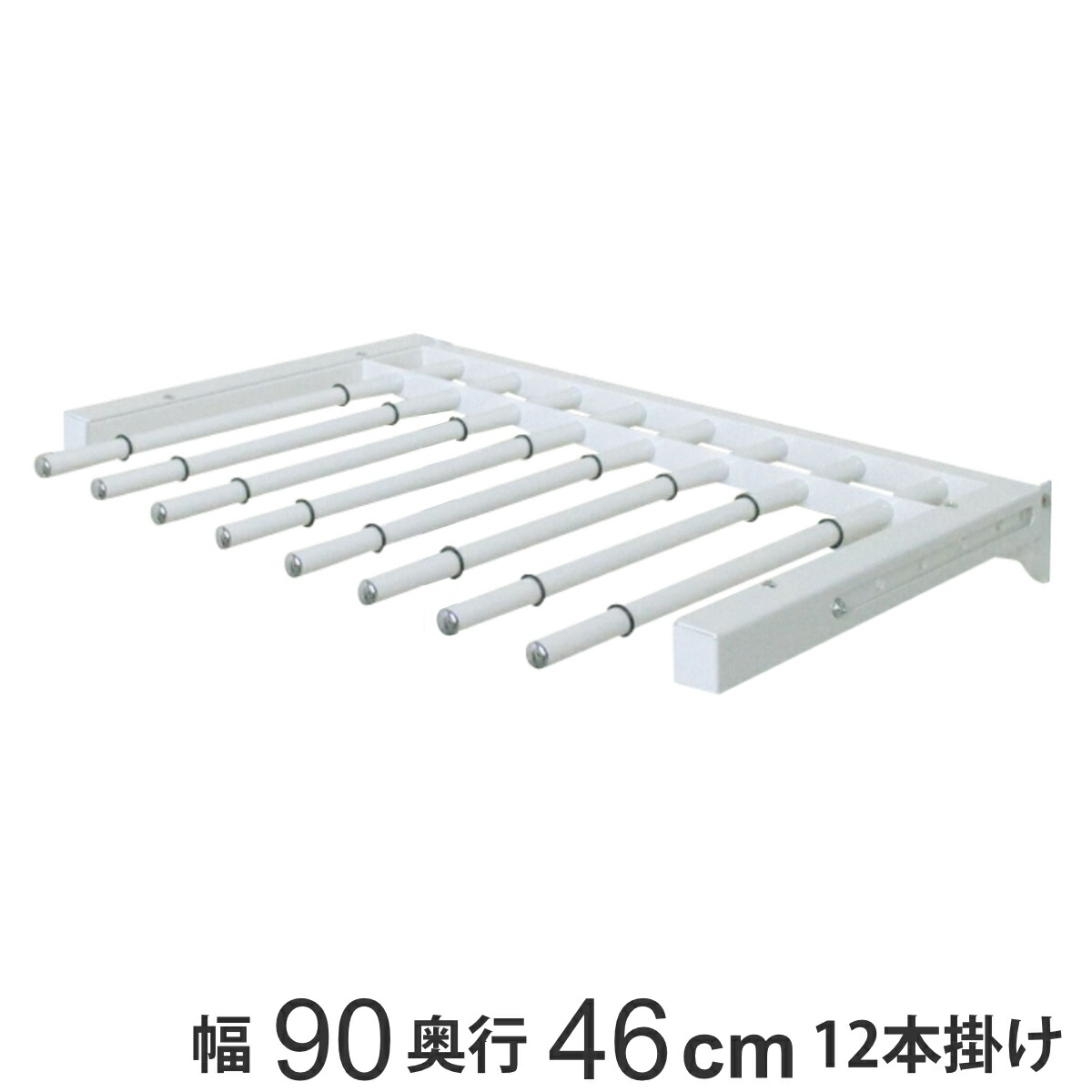 壁面収納 フィットラック スライドパンツラックセット 幅90cm ( 送料無料 W900 スラックスハンガー 12本掛け スライド 収納 ズボンハンガー パーツ オプション 部品 パンツラック DIY 可動棚 オープンラック 収納ラック ホワイト ) 【39ショップ】|インテリアパレット