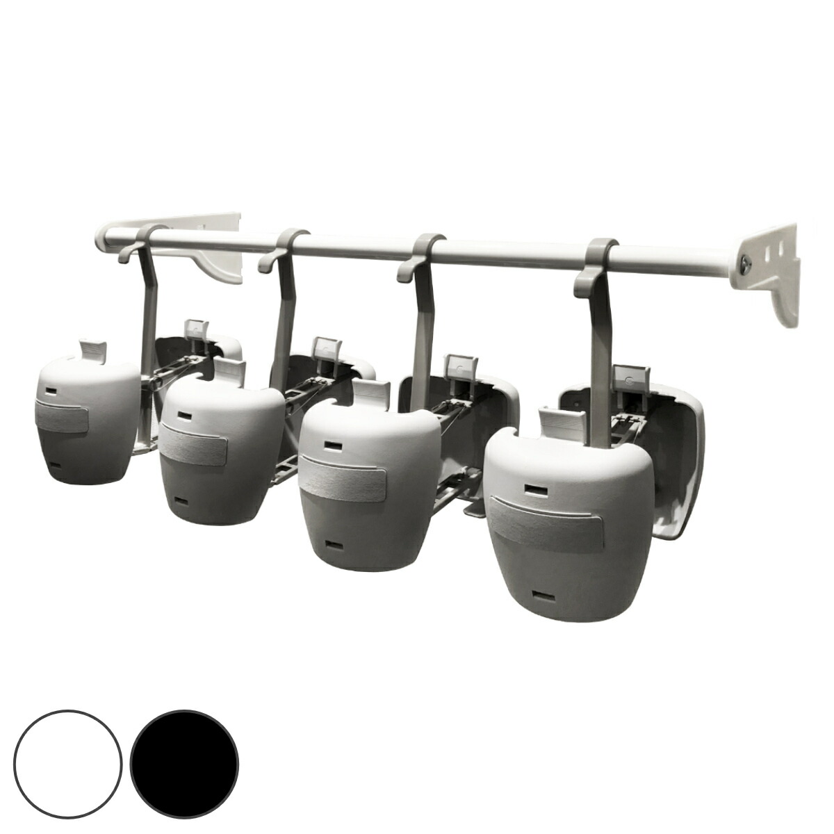壁面収納 フィットラック専用パーツ ブーツハンガー 幅60cm ( フィットラック W60cm パーツ オプション 部品 DIY ブーツ 収納 壁掛け ブーツホルダー 4足 吊り下げ シューズラック 浮かせる収納 可動棚 オープンラック )【39ショップ】|インテリアパレット