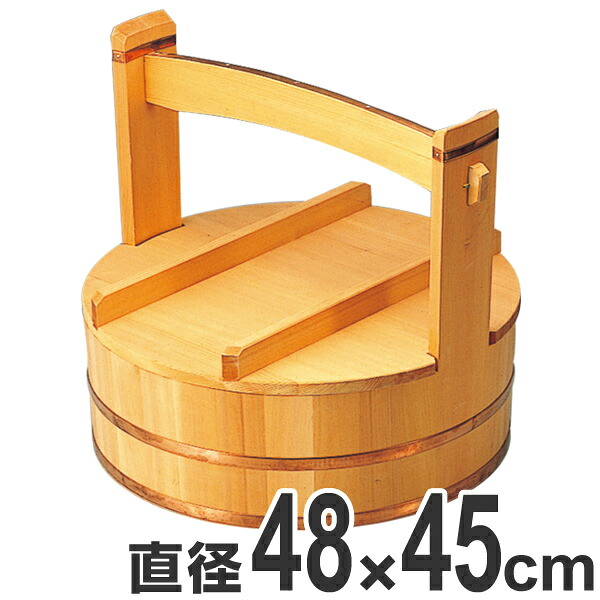 おかもち 木製 尺6寸 岡持 手持ち部分付き添い人 桶 お役目用 （ 貨物輸送無料 出前箱 鮨 出前 弥助 すし おけ 送りとどける 行き方 運ぶ 盛り付け 大静電容量 大大きさ 飲食店 弥助屋 和食 岡持ち 持ち二号さん ） 【39販売店】