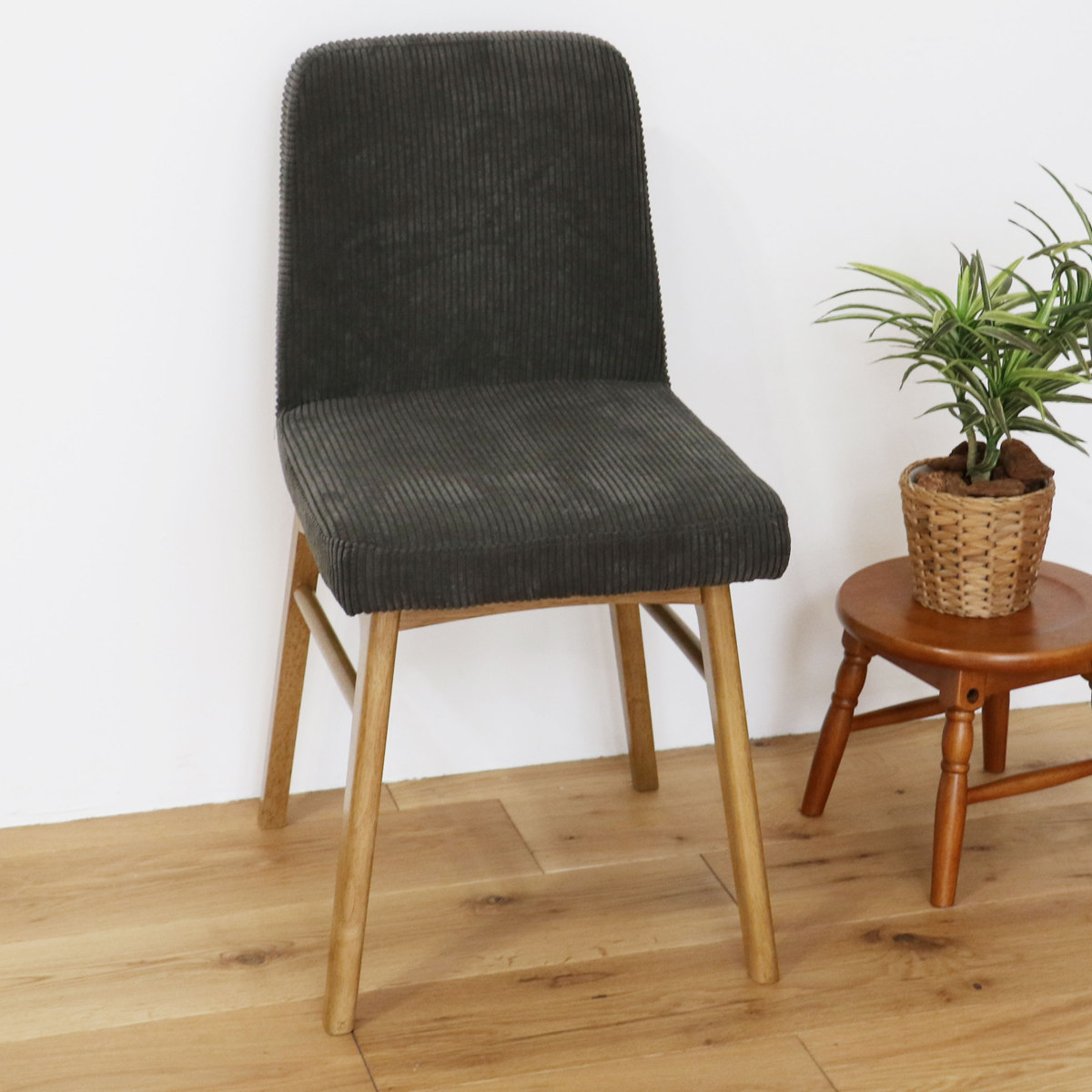 ダイニングチェア 座面高44cm コーデュロイ ソフトヴィンテージ Rasic ( 椅子 イス チェア 木製 天然木 肘なし 食卓 いす 食卓椅子 チェアー )【39ショップ】|インテリアパレット