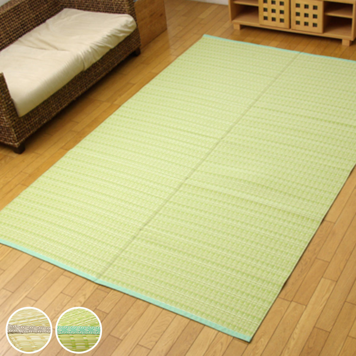 カーペット い草風 洗える PPカーペット バルカン 本間10畳 約477×382cm ( 敷物 ラグ マット ラグマット レジャーシート ござ 上敷き い草調 関西間 京間 10畳 長方形 畳める コンパクト ペット 防ダニ 丸洗い 屋内 屋外 ) 【39ショップ】|インテリアパレット