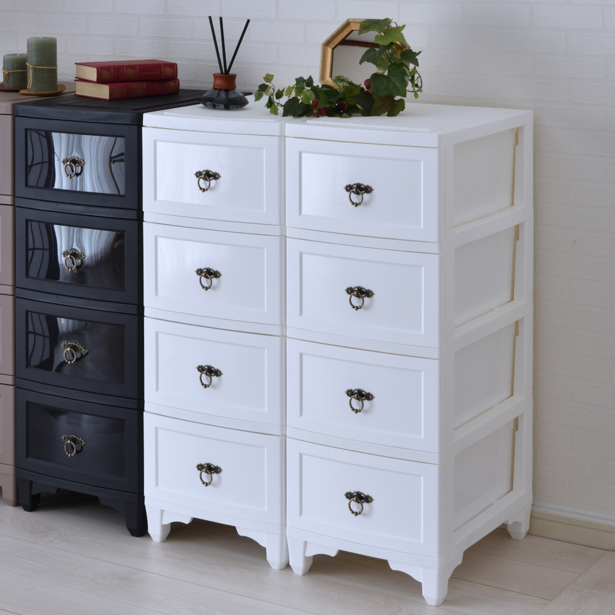 楽天市場】収納 チェスト 4段 カドリー cuddly アンティーク シック