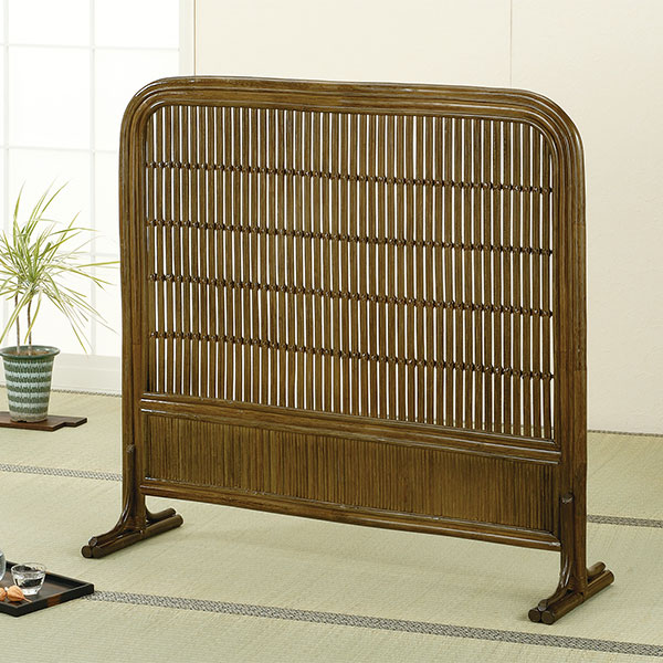 衝立 中仕切り ラタン 籐調度品 幅105珊 （ 和 アジアン 中仕切り 目かくし 間仕切り 衝立 ついたて 貨物輸送無料 ） 【39販売店】