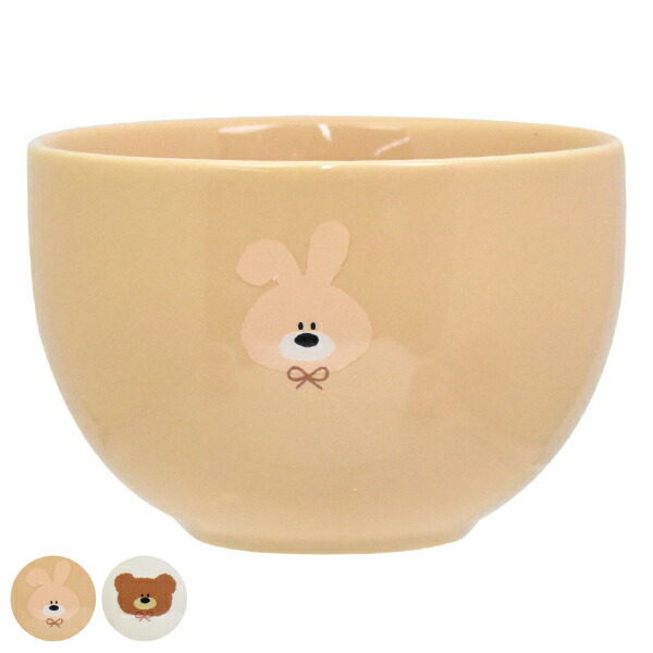 ボウル 10cm FUWAMOKO 皿 陶磁器 日本製 ( 食洗機対応 電子レンジ対応 小鉢 カップ 丸 デザートカップ 鉢 副菜 デザート おしゃれ かわいい うさぎ くま 動物 アニマル )