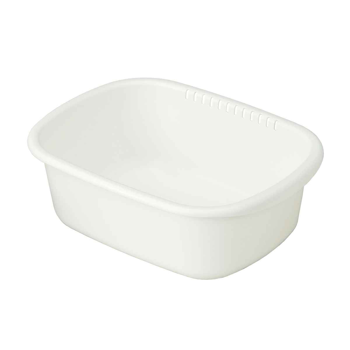 メーカー在庫少、売り切れ時はご容赦ください (まとめ) 洗い桶/ウォッシュタブ 〔角型〕 抗菌効果 プラスチック製 ホワイト キッチン用品 『ポゼ』  〔40個セット〕