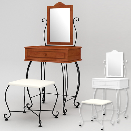Interior Palette Dresser Wrought Iron Chairs Set Dressing Table