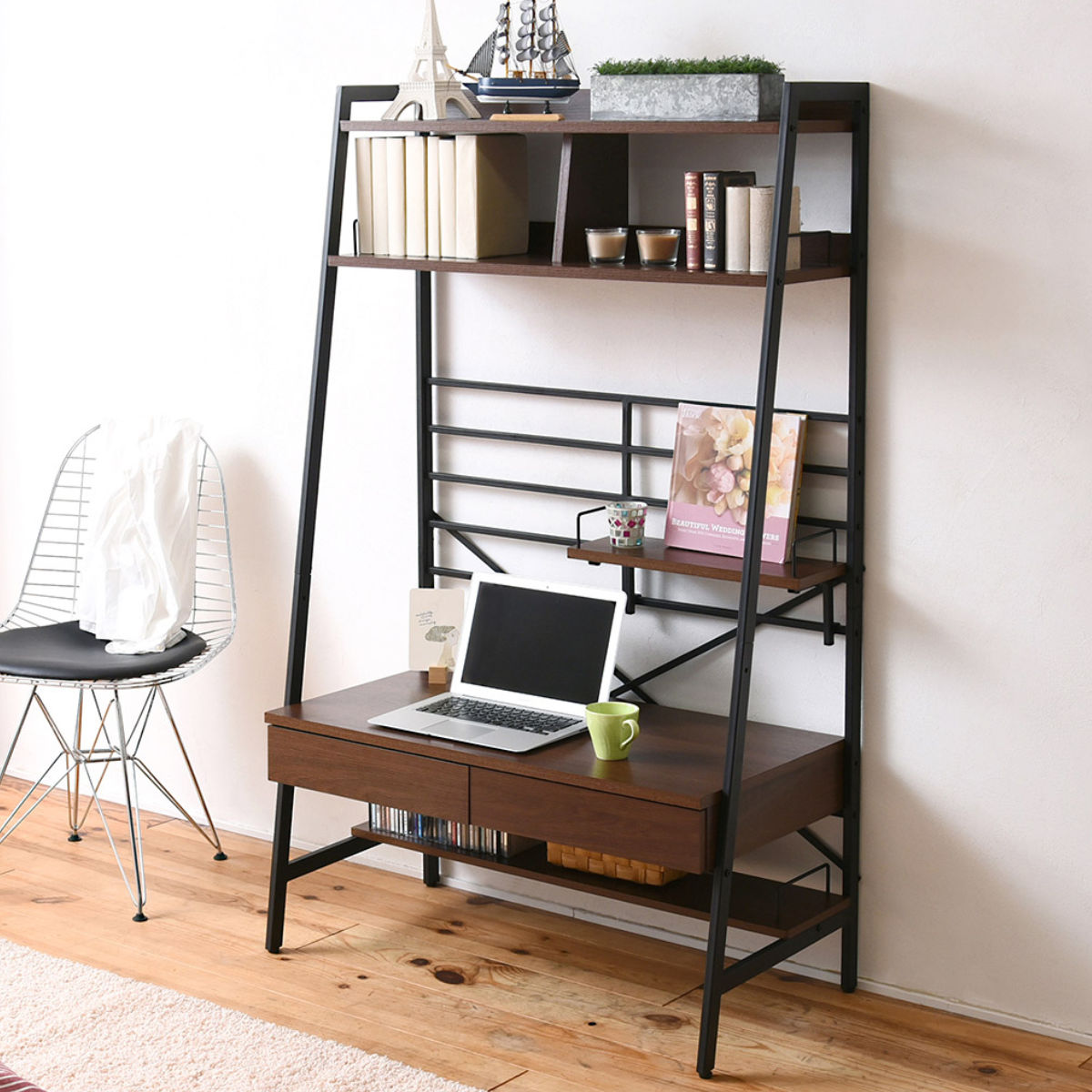 楽天市場】折りたたみデスク スタイリッシュ 収納デスク エルフォルム