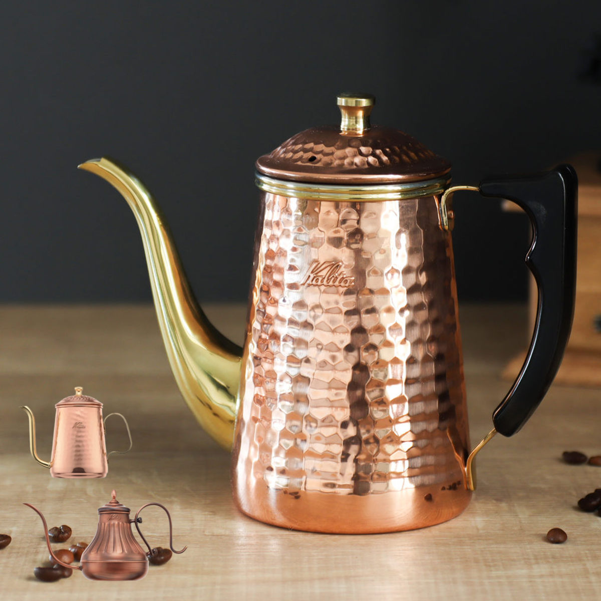 Kalita カリタ 珈琲湯わかし 600ml 700ml 900ml 赤金 湯わかし 600 700 900 （ 銅製 日本製 珈琲 コーヒーポット ドリップ湯わかし 細口 今めかしい 分かりやすい コーヒー 設備 ）【39販売店】