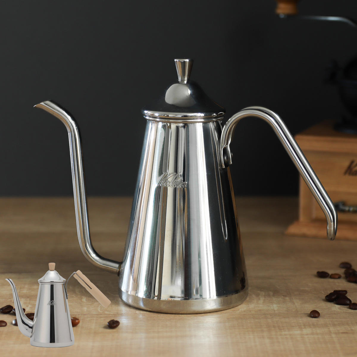 Kalita カリタ 珈琲湯沸かし 700ml ドリップポットスリム 700SS 700SSW （ ステンレス鋼 日本製 屁っ放り火専用 直火 今めかしい コーヒーポット ポット 湯沸かし 湯沸かし ）【39販売店】