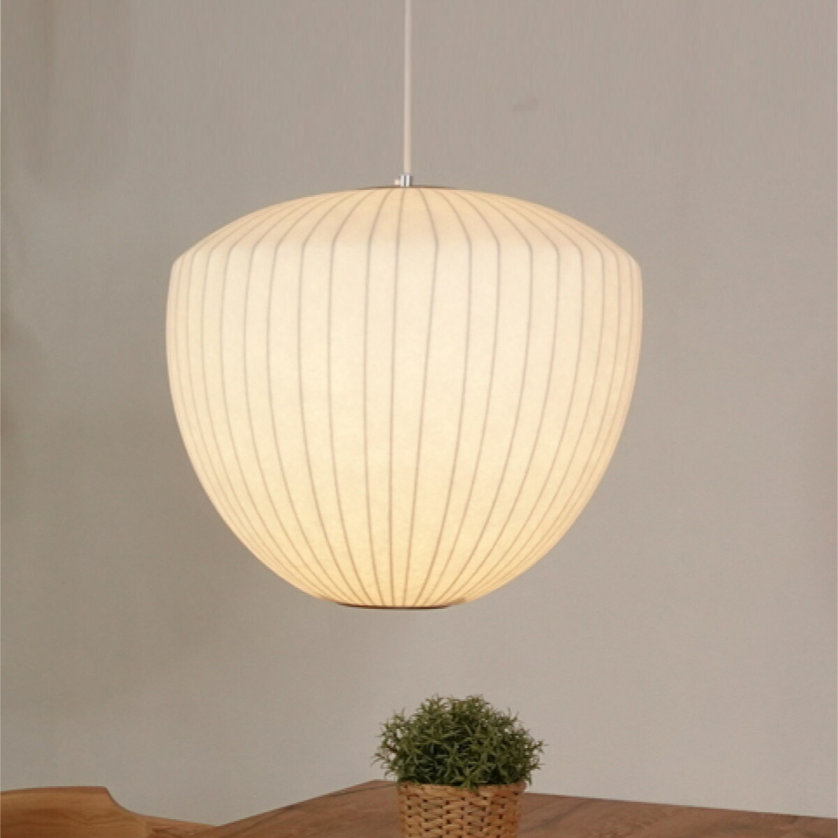 ペンダントライト バブルランプ アップルペンダント リプロダクト LED E26 （ ライト 照明 ジョージネルソン デザイナーズ アップルランプ 幅49cm 天井照明 吊下げ 和モダン シーリングカップ LED対応 アップル インテリア ）【39ショップ】