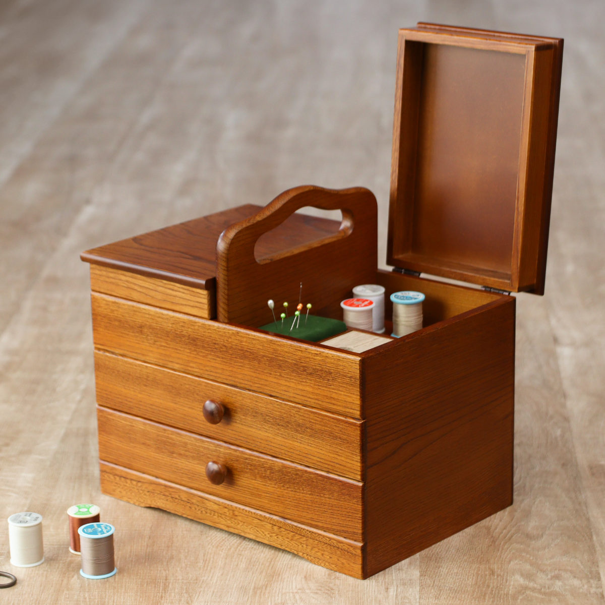 楽天市場】ソーイングボックス 裁縫箱 ソーイングセット 木製 おしゃれ