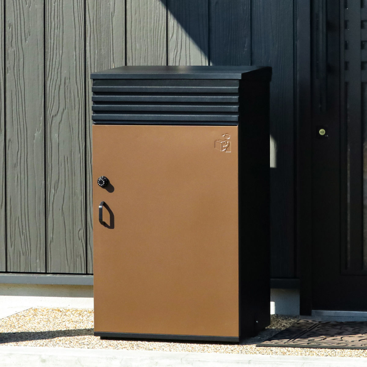 宅配ボックス 郵便ポスト リシムアップ UL ブラウン 一戸建て用 大容量 （ 宅配 ボックス ポスト一体型 ポスト 宅配ポスト 宅配ボックス付きポスト ダイヤル錠 ダイヤルロック 玄関 置き配用ボックス メールボックス ）【39ショップ】｜インテリアパレット