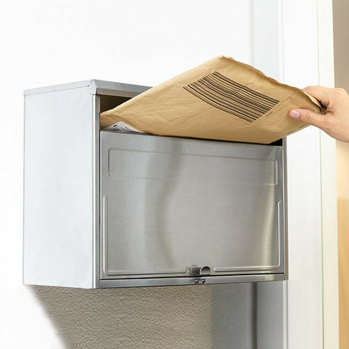 雁の使い郵便受け どご用聞き郵便受け SGT-6000 （ 郵便受け 郵便うけ 新聞紙受け ネコポス ゆう容器に並べる 電子メイル便 ステンレス鋼 郵便受け 壁後ばらい 部屋の入り口 ）【39販売店】
