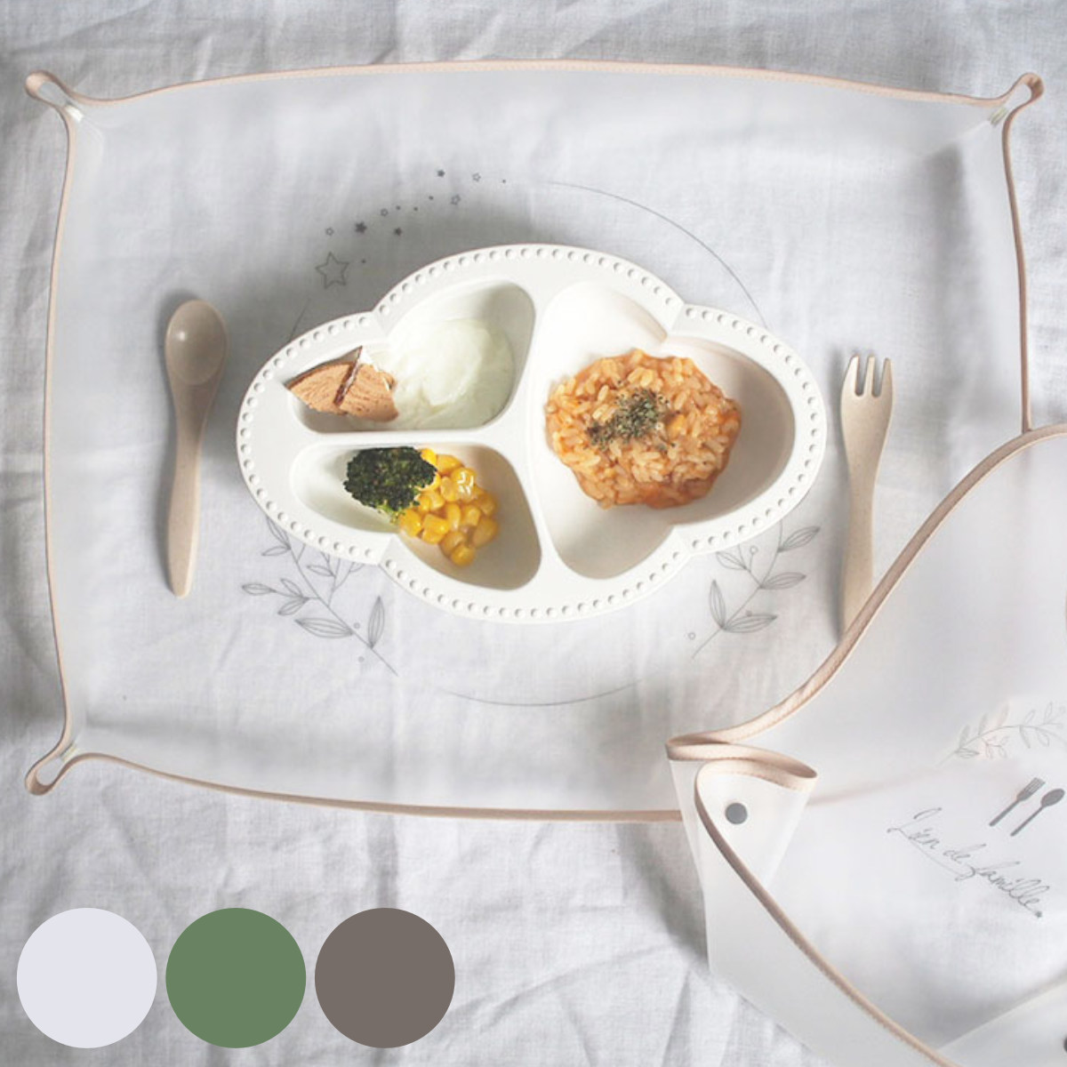 ギフトセット Lien De Famille Bien Mange もぐもぐ5点セット 出産祝い 送料無料 ギフト セット 贈り物 お祝い ベビーギフトセット おしゃれ 日本製 食器 お食事マット エプロン プレゼント 赤ちゃん 女の子 男の子 かわいい 保障できる