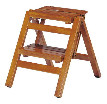 楽天市場】【ポイント5倍】木製 踏み台 2段 ステップチェア 2段