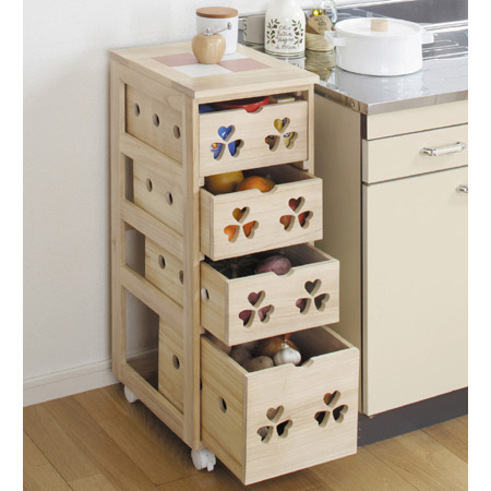 Interior Palette Vegetable Rack Clover With Kitchen Storage