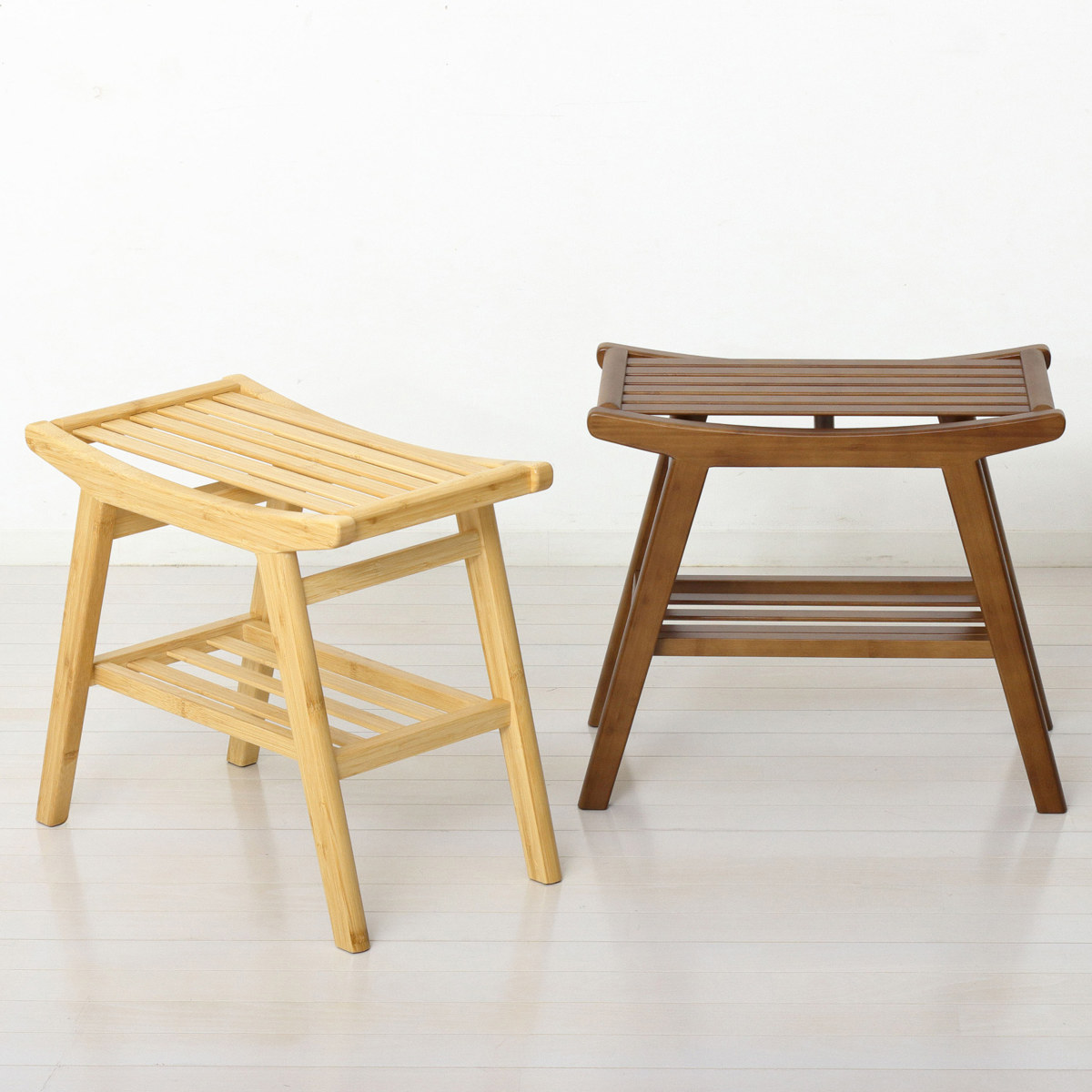 スツール 高さ44cm Bamboo （ 竹製 椅子 背もたれなし チェア 完成品 キッチン サブチェア 玄関 腰掛け ナチュラル モダン 和モダン ）【39ショップ】