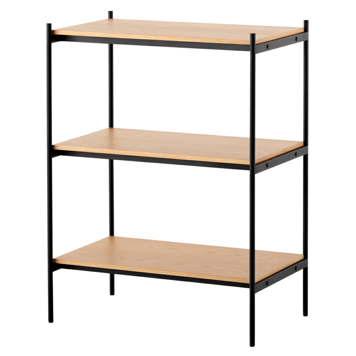 オープンラック 82&times;50cm 3段 450-LLセット シェルビングシステム ライクイット （ ラック 収納ラック 棚 収納棚 木板 木天板 ウッドシェルフ シェルフ 収納 組み換え 追加 組み合わせ 家具 アジャスター 付き 見せる収納 ）【39ショップ】｜インテリアパレット