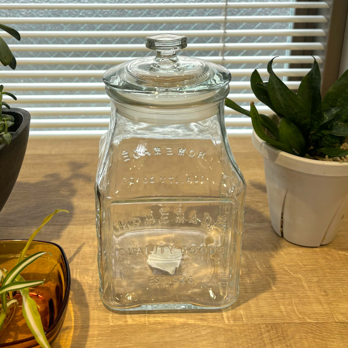ヴィンテージ ジャー ボトル ガラス TEA シュガー