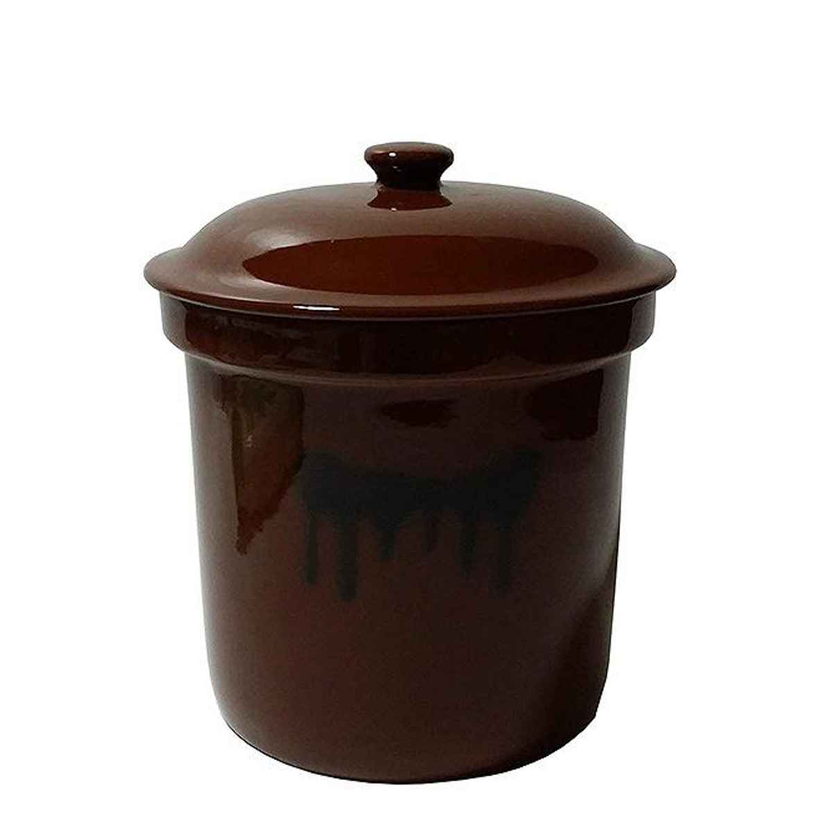 楽天市場】漬物容器 切立かめ 5号 9L 蓋付き 陶器 （ 漬物樽 つけもの