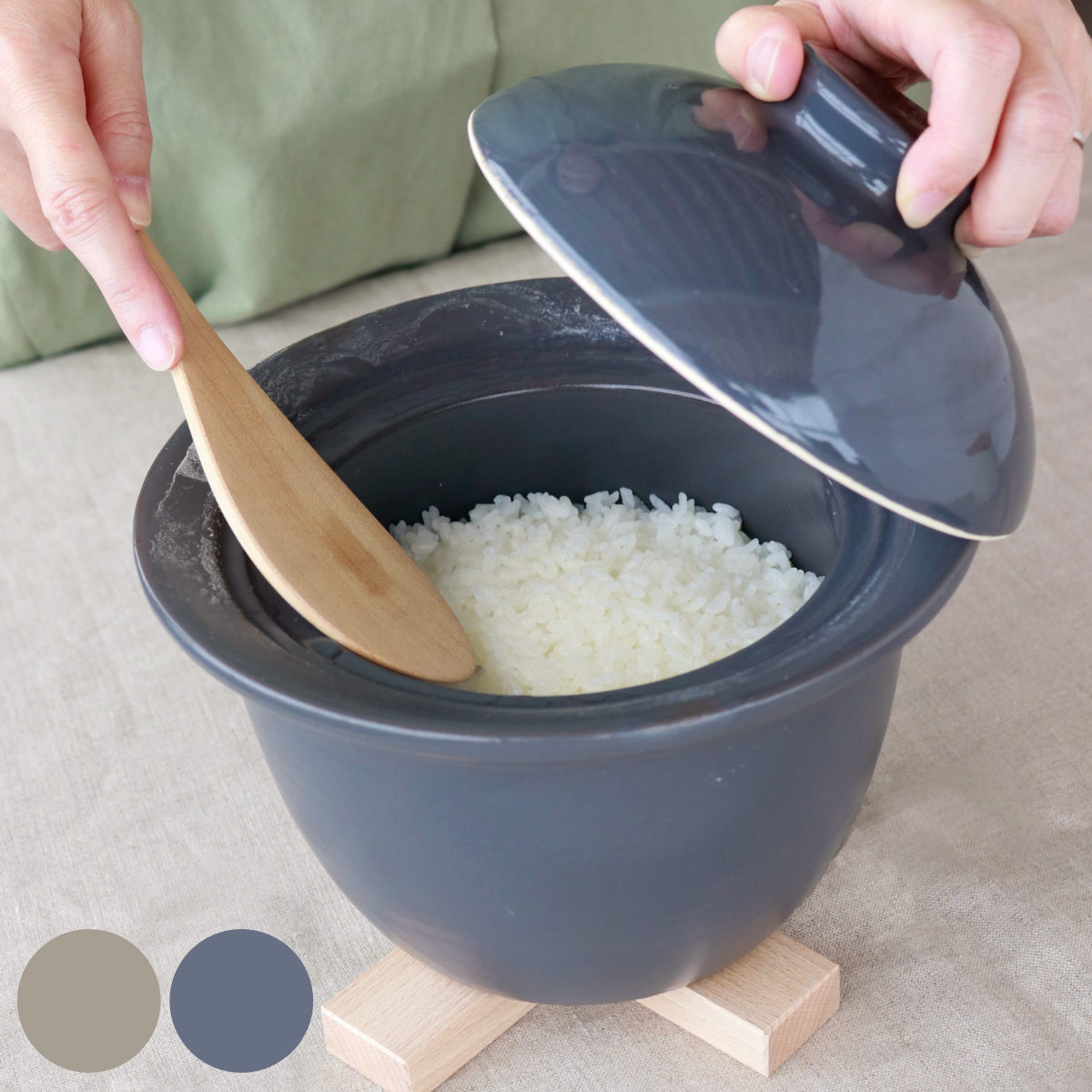 炊飯土鍋 3合炊き 屁っ放り火専用 The Chef 範囲相応う オーヴン相応う 日本製 ロロ （ LOLO 屁っ放り火相応う 陰電子範囲可 オーヴン可 土鍋 炊飯鍋 SALIU 田の実鍋 3合 炊飯 両手なべ 炊飯直火鍋 土鍋田の実 どなべ 飾り気の無い 今めかしい ）【39販売店】