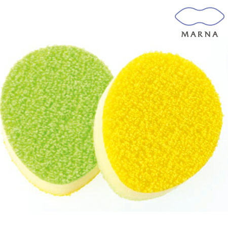 MARNA マーナ キッチンスポンジ 水だけで落ちる ニュースリム 食器洗いスポンジ 茶しぶ落とし 小 2個入 ( 台所用スポンジ 食器用スポンジ クリーナー キッチン スポンジ たわし 掃除 )