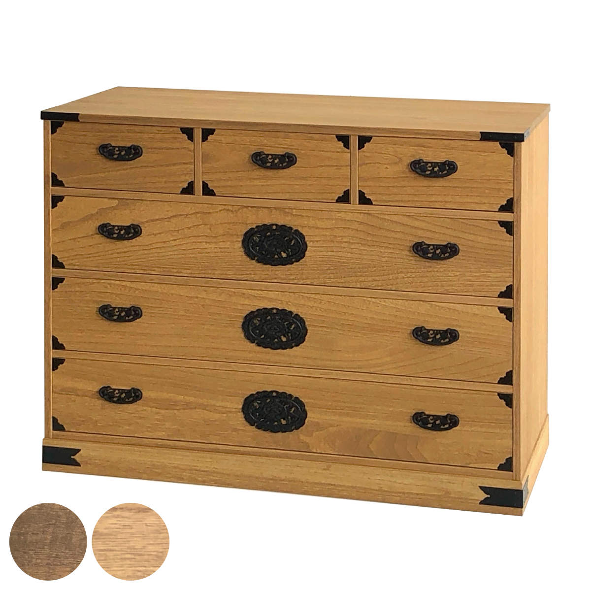 楽天市場】民芸箪笥 和たんす 和風 120cm-4段 整理箪笥 欅ケヤキ