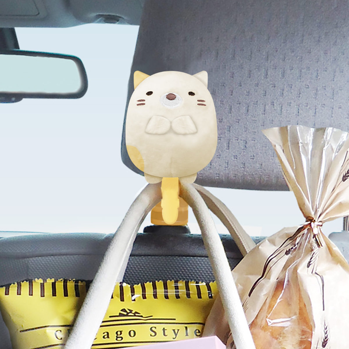 【楽天市場】カー用品 ヘッドレストフック すみっコぐらし ねこ （ 車 カーフック ヘッドレスト フック 荷物 車内 車用 かばん掛け 荷物