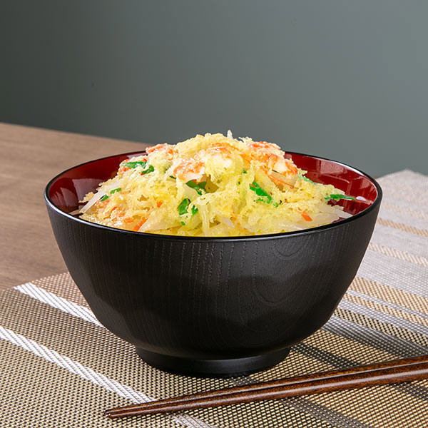 どんぶり 丼 はつり亀甲 クリーンコート加工 800ml 食器 山中塗 日本製 （ 電子レンジ対応 食洗機対応 和食器 割れにくい 器 うつわ 丼ぶり お椀 お碗 汚れにくい 電子レンジ 食洗機 対応 木製風 ）