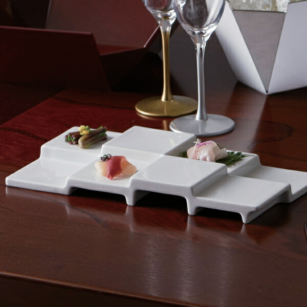 プレート 27cm M.STYLE 和心 テラスプレート 皿 食器 和食器 磁器 有田焼 日本製 （ 送料無料 食洗機対応 電子レンジ対応 大皿 角 スクエア 仕切り皿 ワンプレート 仕切り 多い おしゃれ かわいい 和モダン 白 四角 ） 【39ショップ】