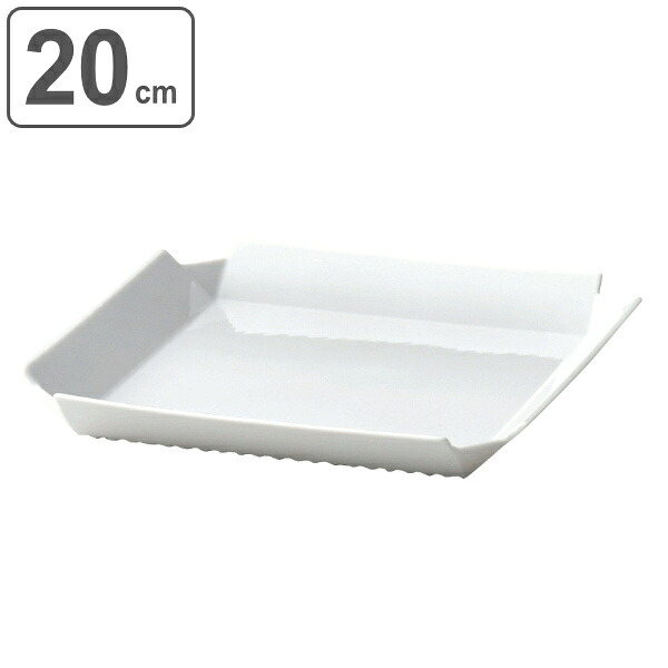 プレート 20cm M.STYLE 和心 皿 食器 和食器 強化磁器 有田焼 日本製 （ 送料無料 食洗機対応 電子レンジ対応 中皿 角 スクエア メイン皿 メインプレート パスタ皿 パン皿 おしゃれ かわいい 和モダン 白 四角 ） 【39ショップ】