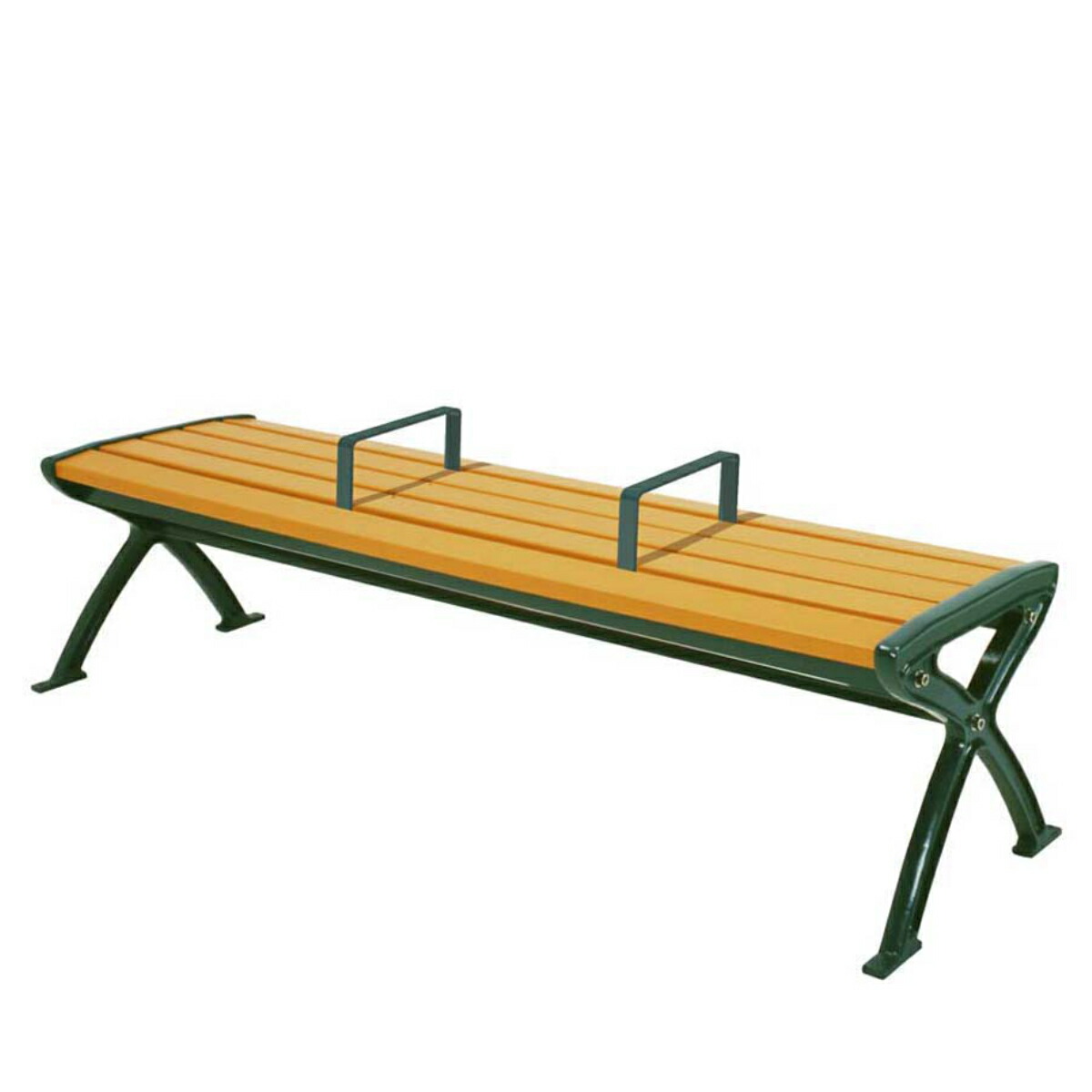 業務用 屋外用木調ベンチ 手すり付き 背なしタイプ 182.5cm 3人掛け セパレートベンチSB1 （ 法人限定 送料無料 ベンチ 長椅子 屋内 屋外 木柄 木目調 約 180cm 屋外用ベンチ 屋内用ベンチ 二人掛 チェア イス 椅子 3人掛 おしゃれ ） 【39ショップ】