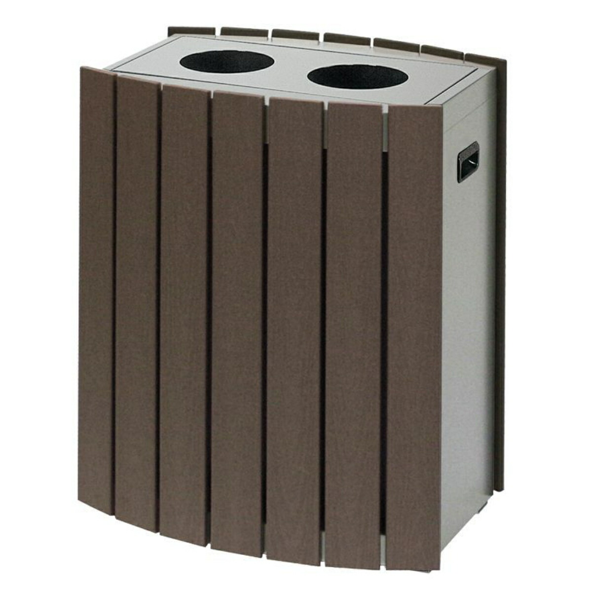 屋外用ゴミ箱 43L 丸穴 クリンボックス 業務用 （ 法人限定 業務用ダストボックス ごみ箱 木目調 おしゃれ スリム 缶 ビン 43リットル 屑入 くず入れ ゴミ箱 ペール 省スペース コンパクト ）【39ショップ】 45,648円
