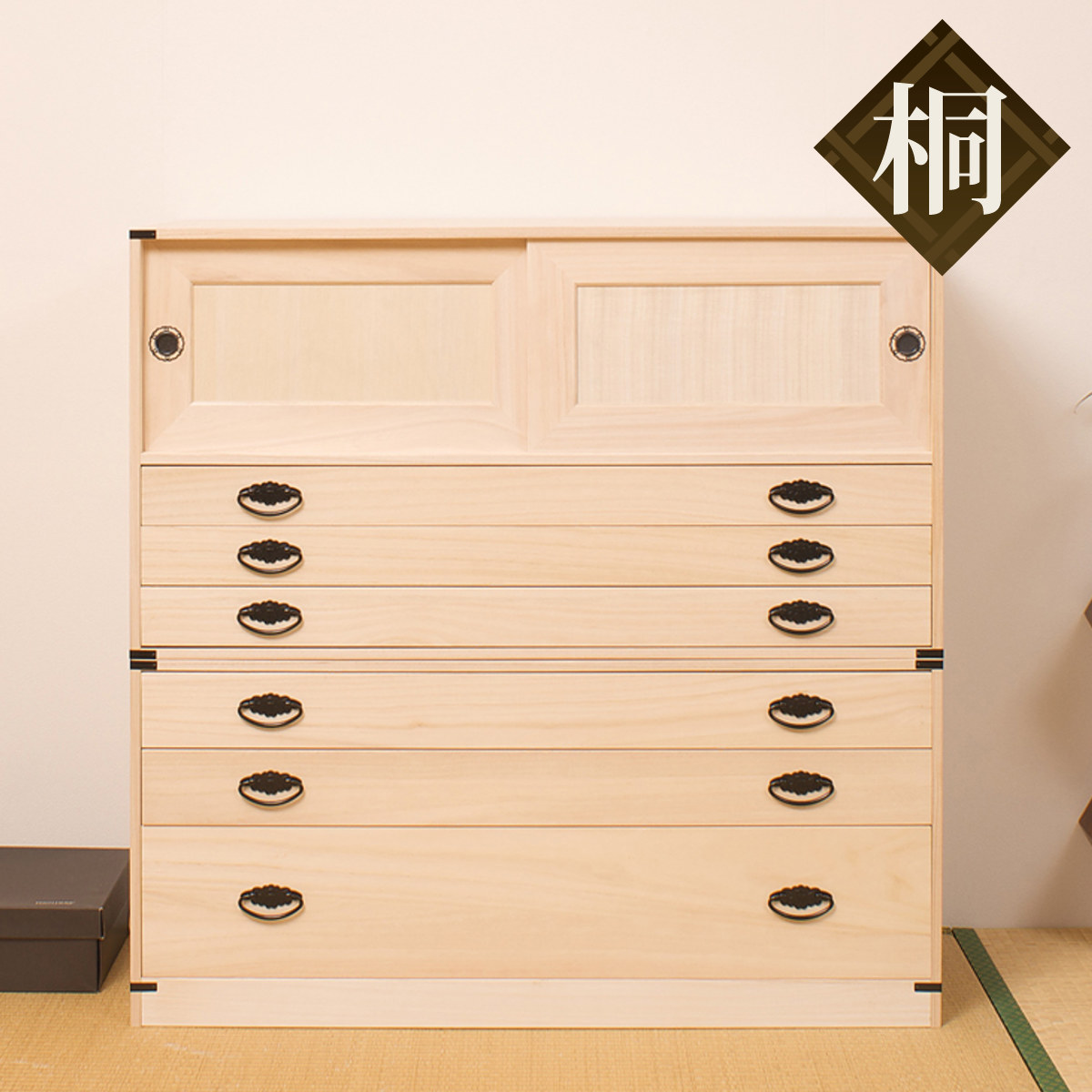 サト　総桐箪笥　着物箪笥　防虫　防湿　和タンス　チェスト 楽天市場】桐タンス 幅99cm 引き戸タイプ 着物用 （ 桐たんす 桐