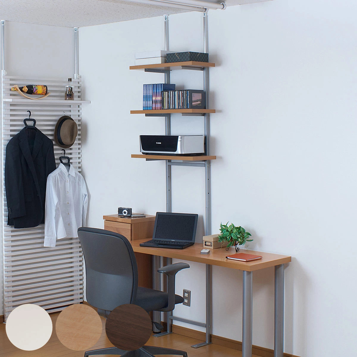 突っ張り 壁面納める仕合わせ 幅60糎 幅90糎 幅120糎 棚板3枚 棚板6枚 日本製 （ つっぱり棚 仕合わせ か細い 棚 納める 壁面納める 3段 6段 ウォール仕合わせ スチール写真仕合わせ 書物棚 省間隔文字 テレビ受像機上 机上 ゲーム盤上 勉強机横 テレビ受像機横 ）【39販売店】