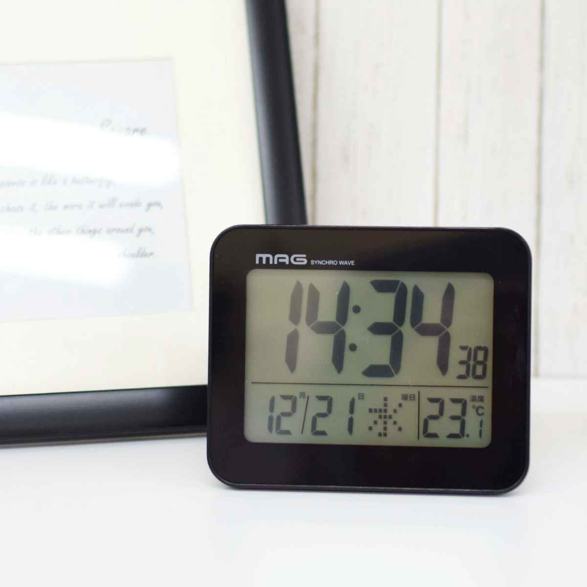 楽天市場】時計 MAG 電波 目覚まし ファルマン デジタル （ 電波時計