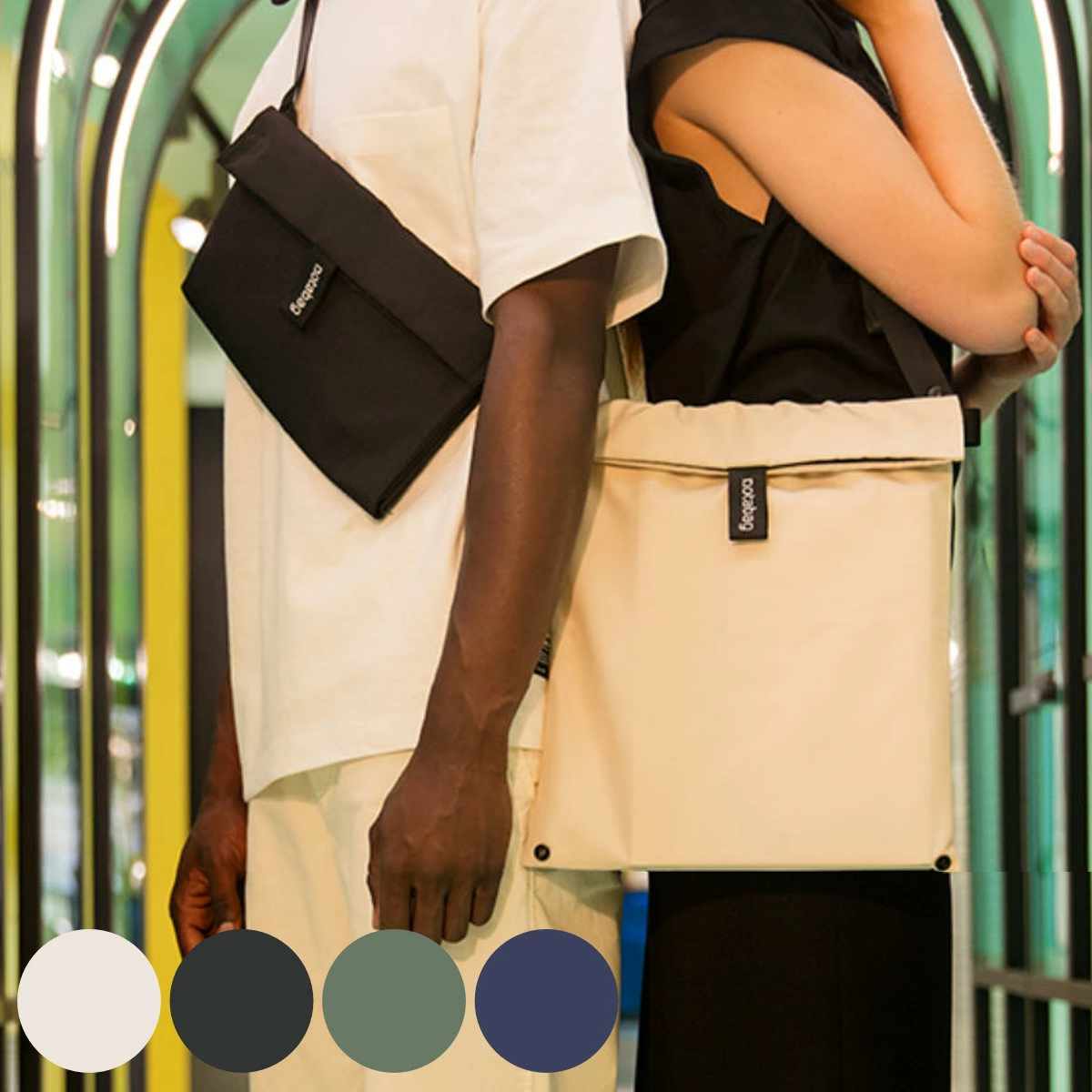 ショルダーバッグ Notabag Crossbody 3WAY （ ノットアバッグ 3way 折りたたみ サコッシュ 手提げ 曲がった掛け ミニマル トートバッグ かばん 鞄 嚢 御徒面子 軽さ パウダーコンパクト カラビナ付き添い人 男女兼用 お出かけ 今めかしい ）【39販売店】