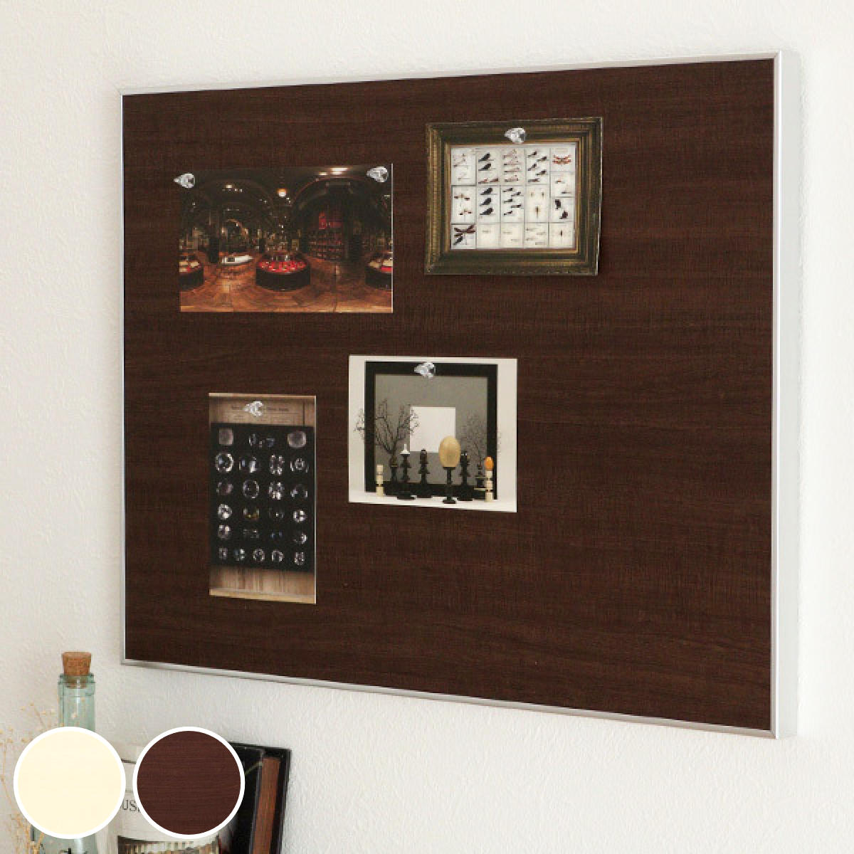 マグネットボード 壁掛け ウッディボード 60.4&times;89.4cm 木目調 （ ウッディ ボード マグネット パネル 掲示板 スケジュール 予定 写真 メモ ピンレス 磁石 伝言ボード 伝言掲示板 案内 おしゃれ ウォール デコレーション ）【39ショップ】｜インテリアパレット