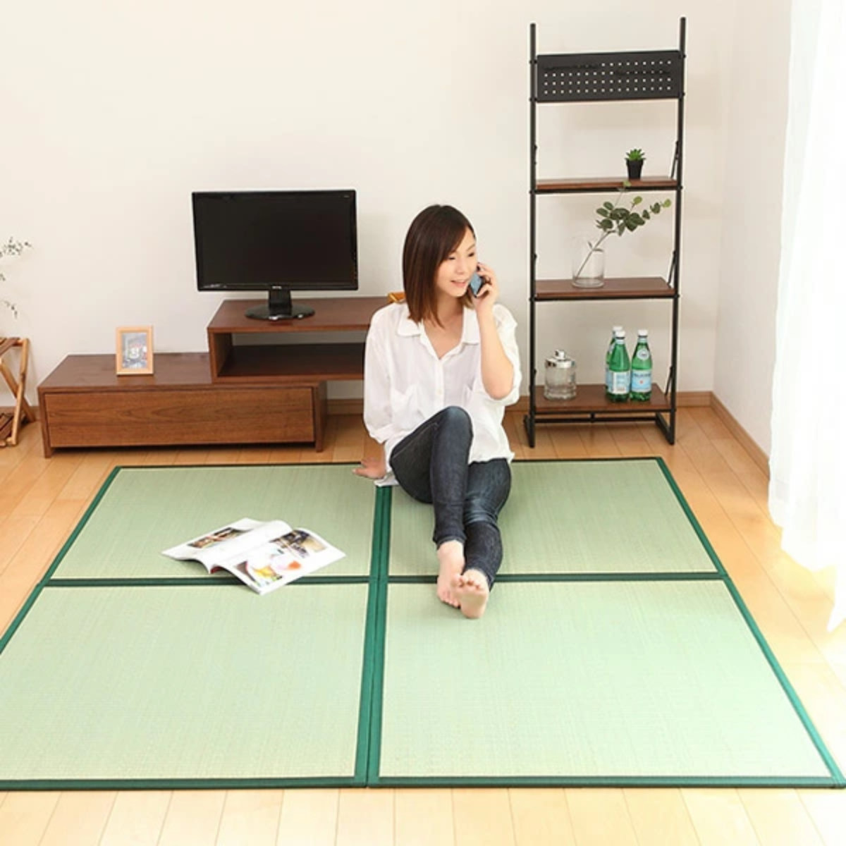 畳 国産 社会的単位畳 い草 畳引っ敷き 草 約85×85珊 4枚仕かける い草4層 2畳 （ 引っ敷き 引っ敷き い草引っ敷き フローリング畳 日本製 置き畳 い草引っ敷き い草引っ敷き 立ち会い場畳 取り合わせ畳 防音 和風 床材 湿り気打つ手 ）【39販売店】 畳-カーペット・マット・畳